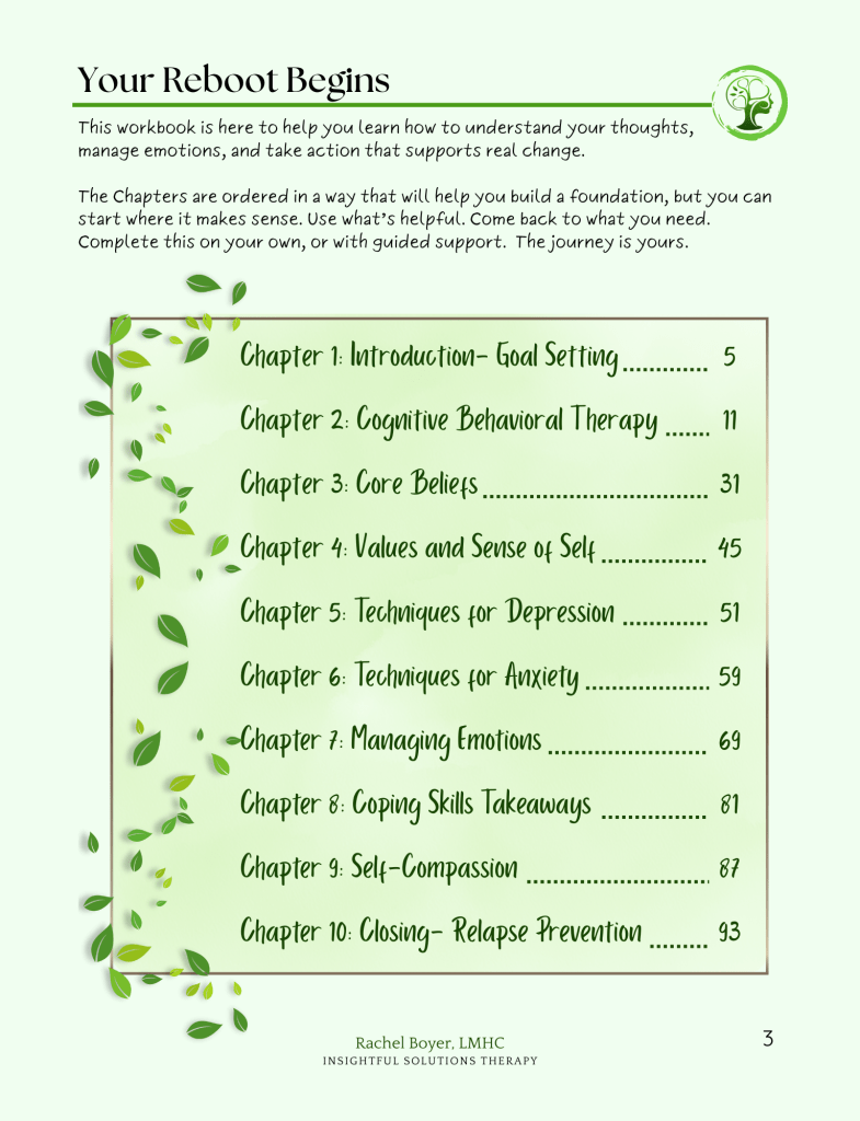 Chapters from The Mind Reboot Toolkit: Transform Your Thoughts to Change Your Life