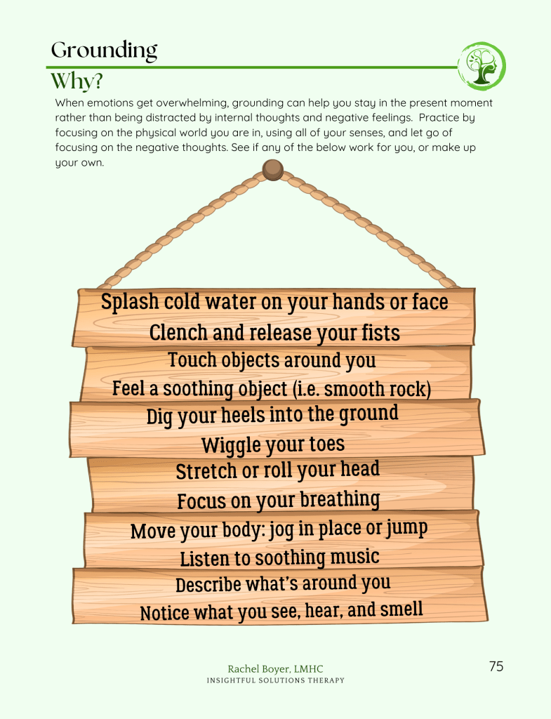 Grounding techniques DBT strategies to help anxiety and stress management